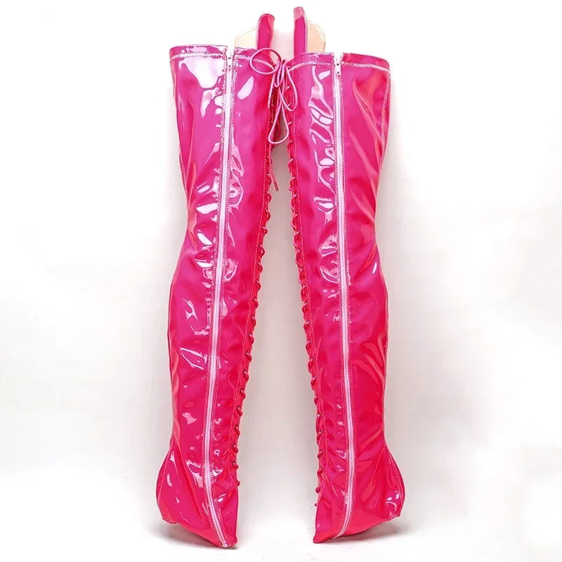 8-Inch Clear Platform Shoe Protectors - Boot Covers for Heels