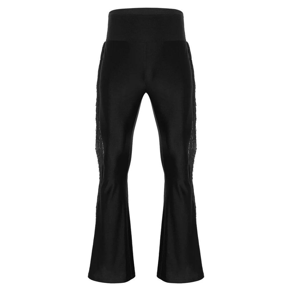 Men's Latin Dance Set | Rhinestone Bodysuit & Flared Pants