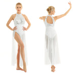 Lyrical Dance Dress | Split Mesh Maxi