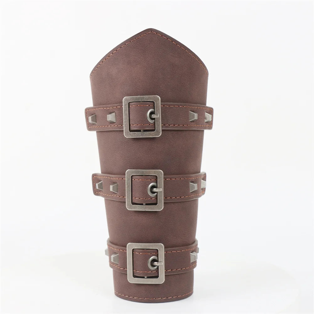 Buckled Faux-Leather Bracer | Single