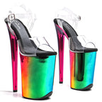 9-Inch Colorful Electroplate Platform Sandals