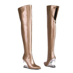 Tiger Heel Over-the-Knee Boots | 10.5cm Stage Heel