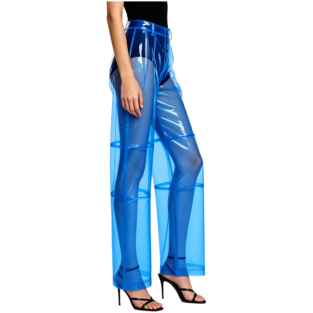 Transparent Trousers | Wide-Leg Color