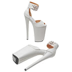 10-Inch Matte Platform Sandals - Peep Toe Exotic Dance Heels