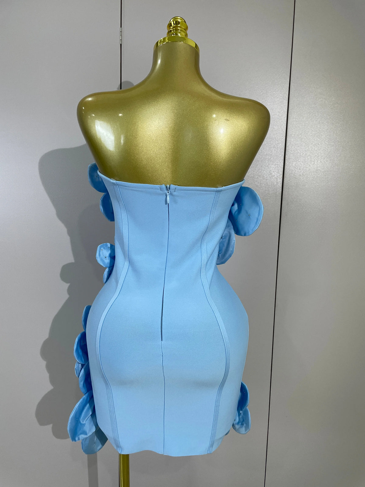 3D Beaded Flower Strapless Mini Dress | Luxury | Pageant