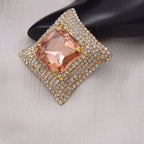 Square Rhinestone Stud Earrings | Geometric | 7 Colors