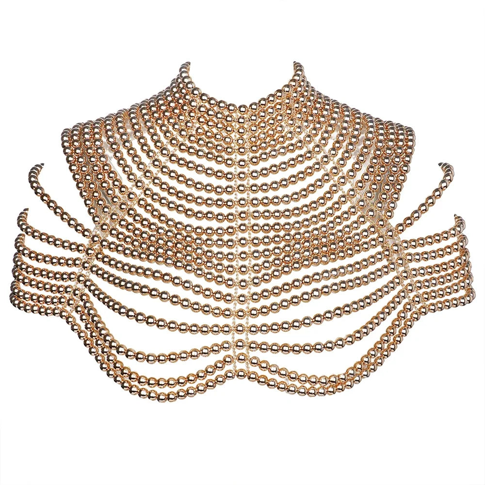 Pearl Shoulder Body Chain | Collar & Shawl