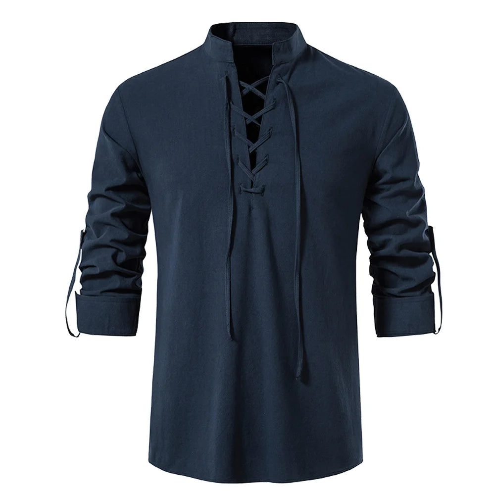 Lace-Up Renaissance Shirt | Men's Costume