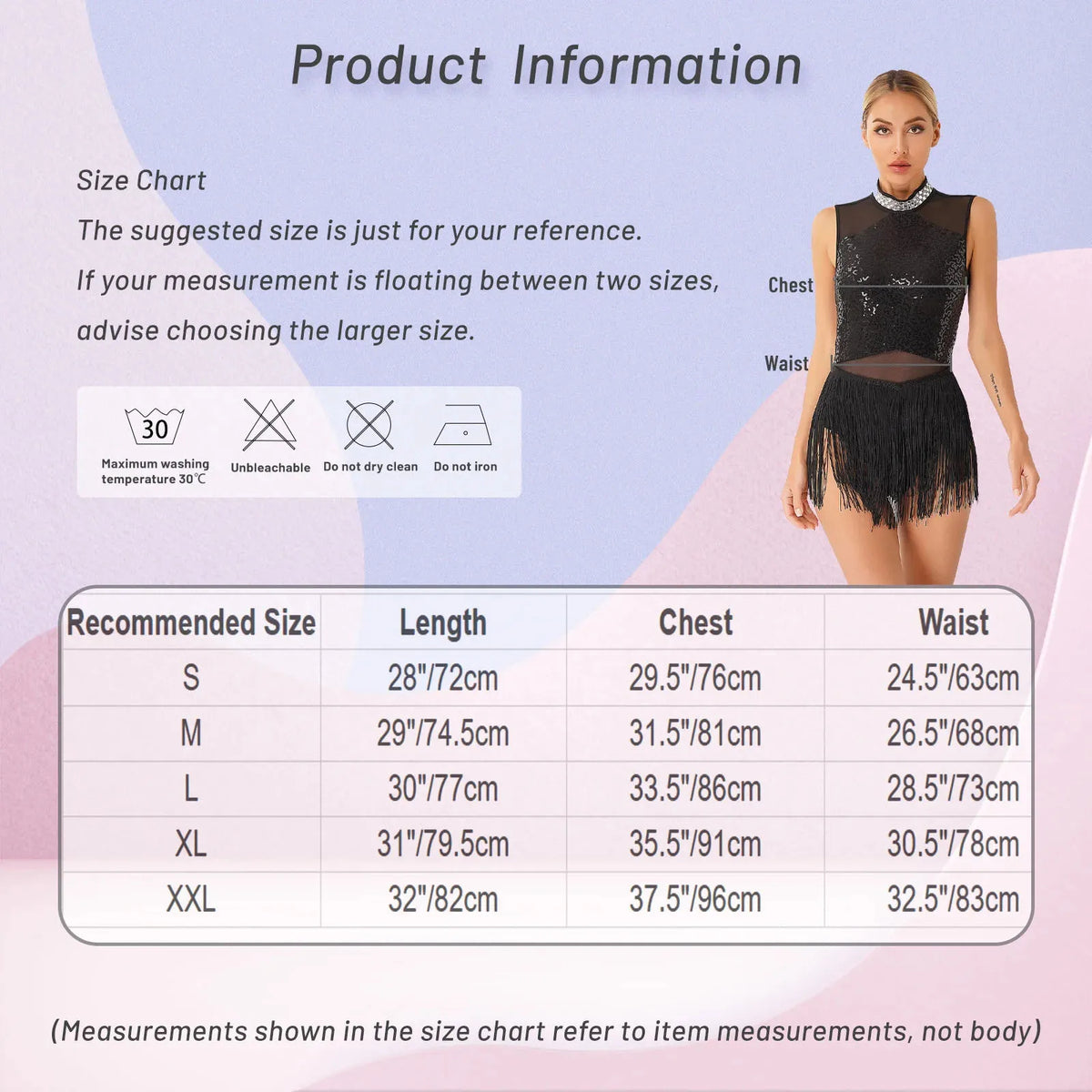 Sequin Tassel Leotard Dress | Mock Neck | Latin Dance
