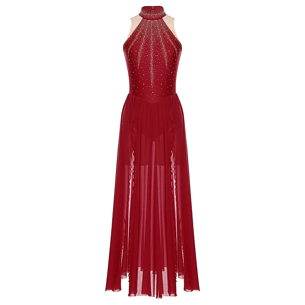 Lyrical Dance Dress | Split Mesh Skirt