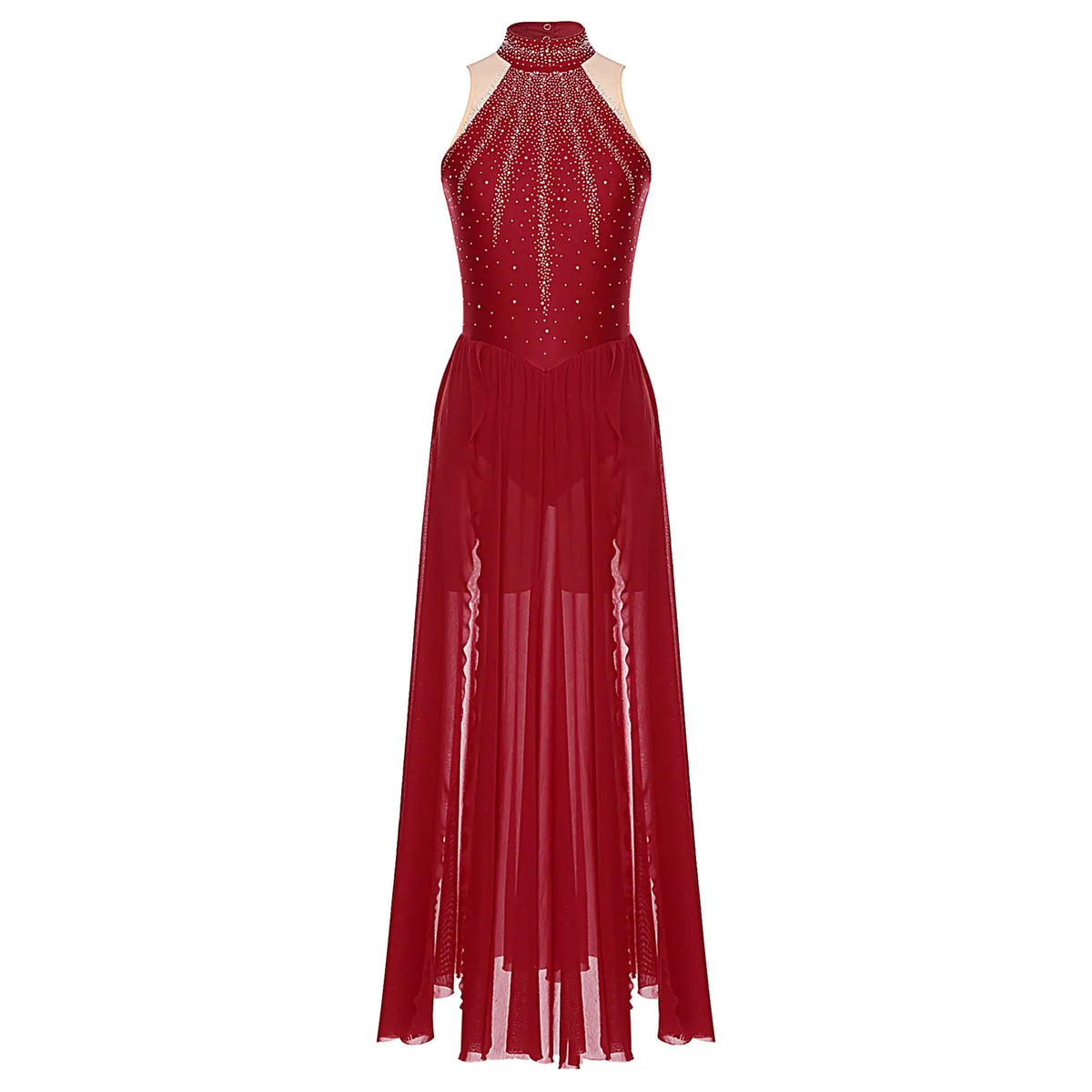 Lyrical Dance Dress | Split Mesh Skirt