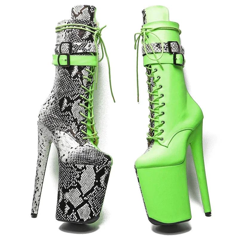 9-Inch Snake & Matte Ankle Boots