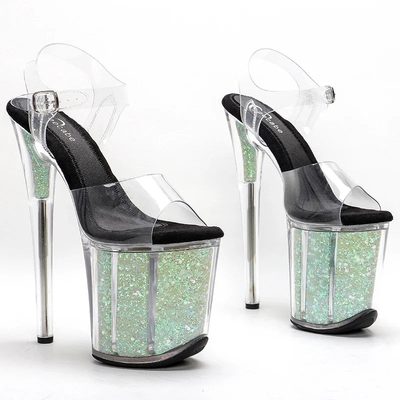 20CM Platform Pole Dance Heels - 8 Inch High Heel Performance Sandals