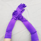 Elbow-Length Satin Gloves | Stagewear