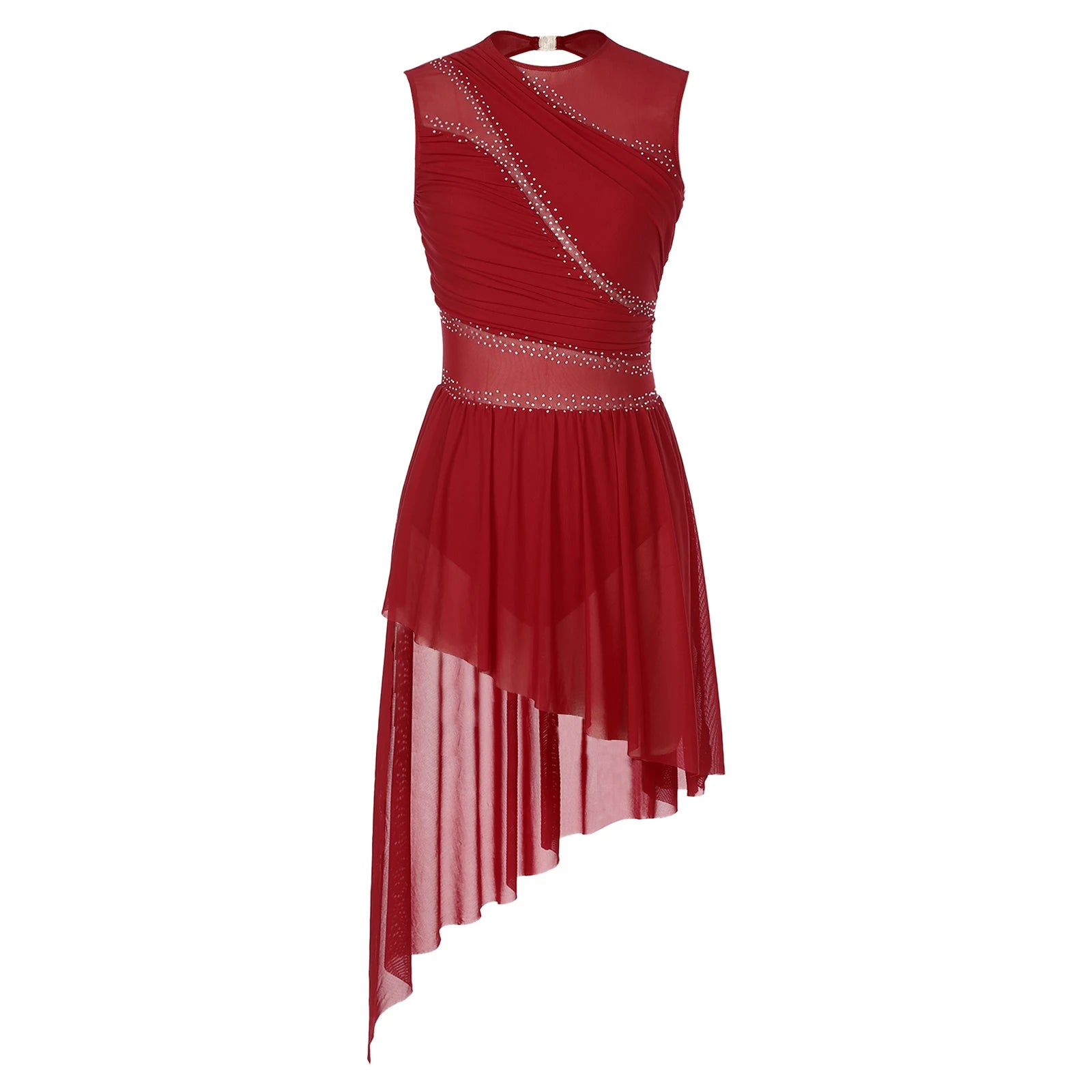 Rhinestone Lyrical Dress | Keyhole Back | Figure Skating