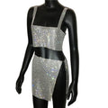 Rhinestone Crystal Two-Piece Set with Waist Chain