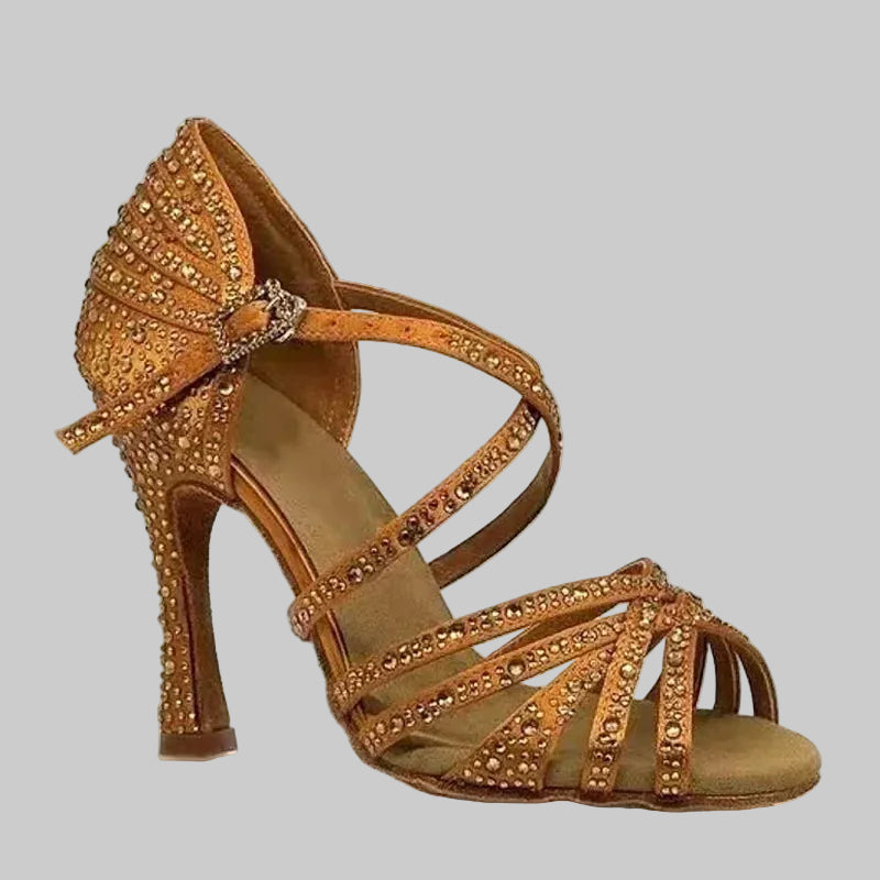 Dazzling Rhinestone Latin Dance Shoes