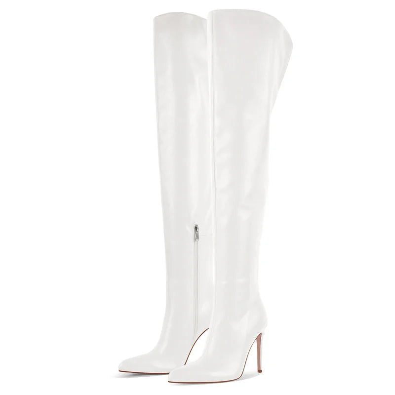 Pointed Over-the-Knee Boots | Stiletto Heel