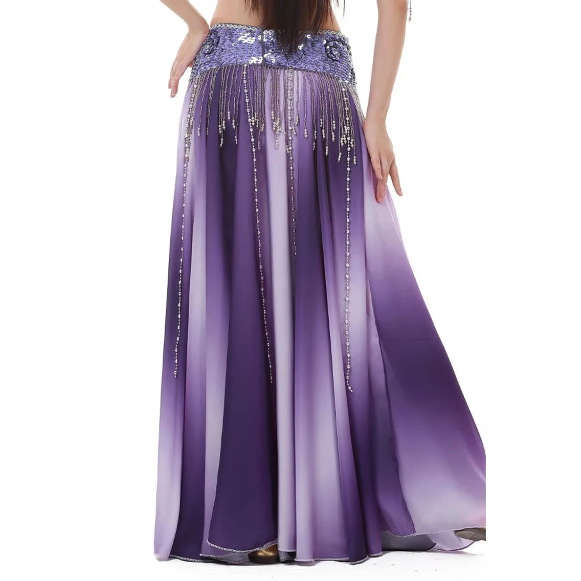 Belly Dance Chiffon Skirt | Gradient Color Full Circle