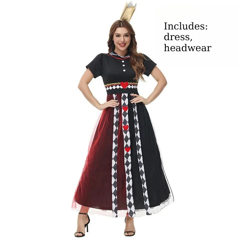 Queen of Hearts Costume | Ball Gown | Poker Queen Dress
