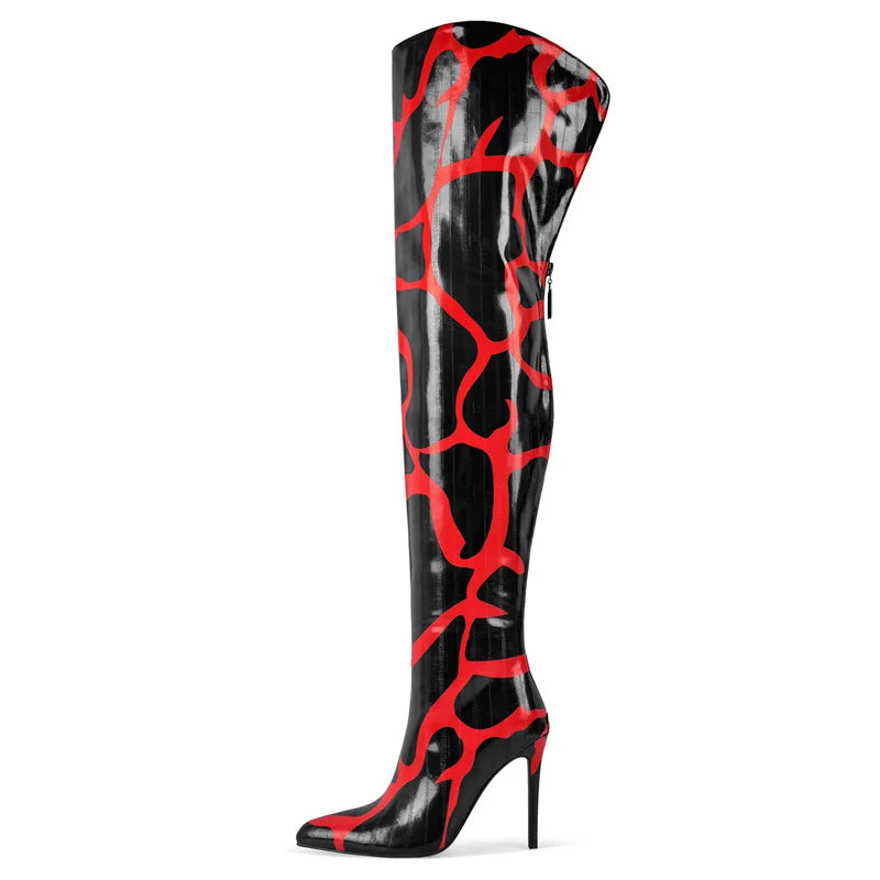 Pointed Over-the-Knee Boots | Stiletto Heel