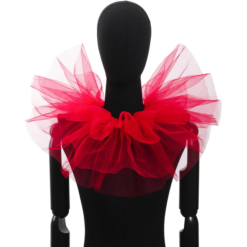 Ruff Neck Collar | Tulle Mesh | Victorian & Clown