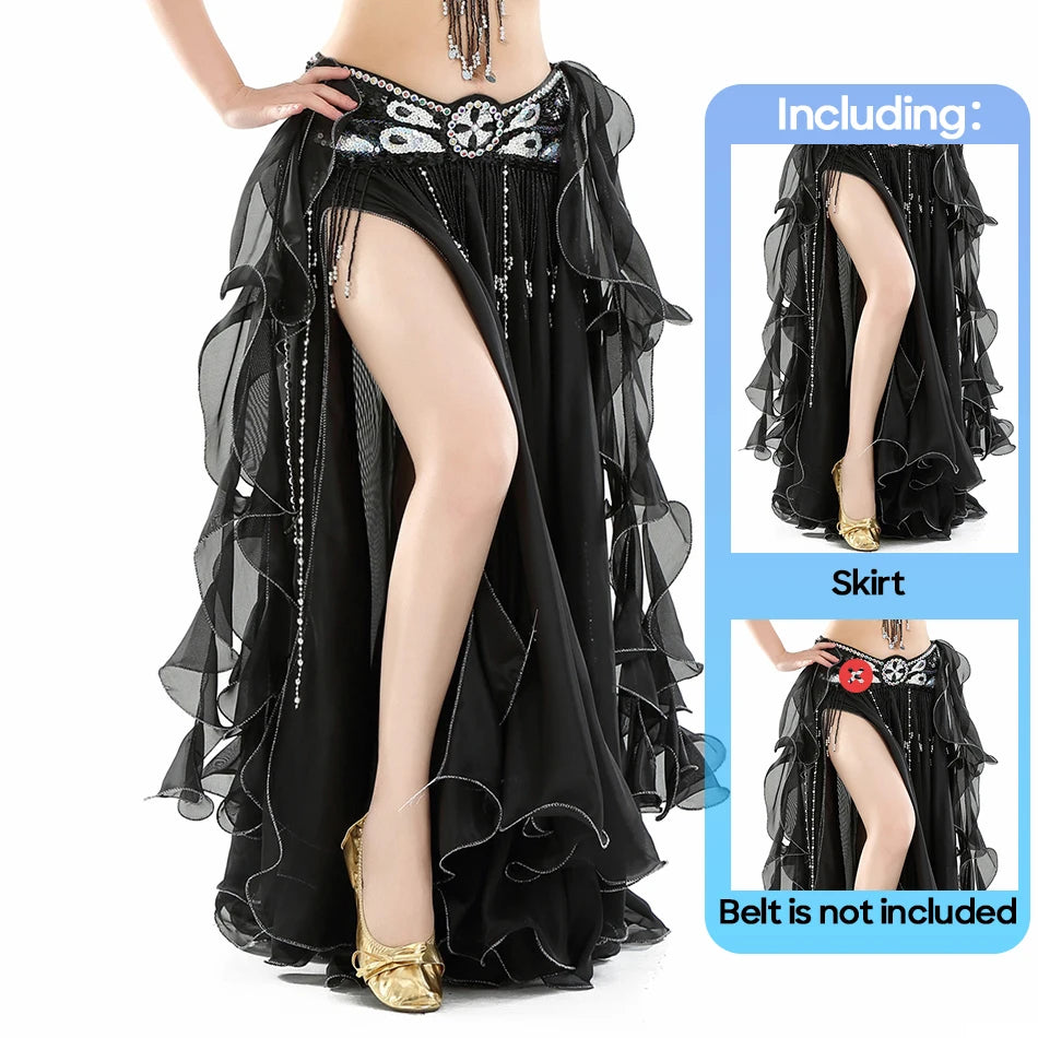 Belly Dance Skirt | Chiffon Double Slit