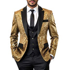 Men’s Sequin Blazer | Contrast Lapels