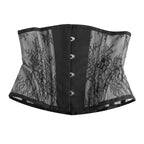 Lace Mesh Underbust Corset | Steel Boned | Gothic Victorian | Waist Trainer
