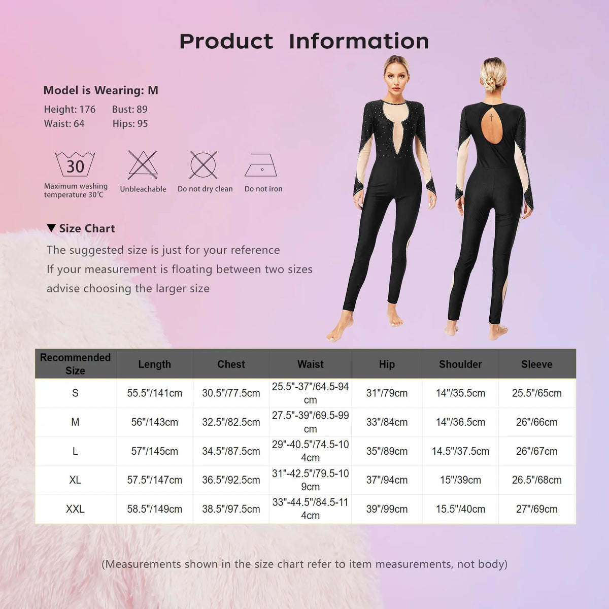 Rhinestone Jumpsuit | Color Block | Long Sleeve