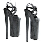 10-Inch Glitter Platform Heels - Ultra High Exotic Dance Sandals