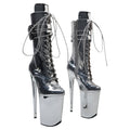 9-Inch Patent Platform Ankle Boots | Lace-Up