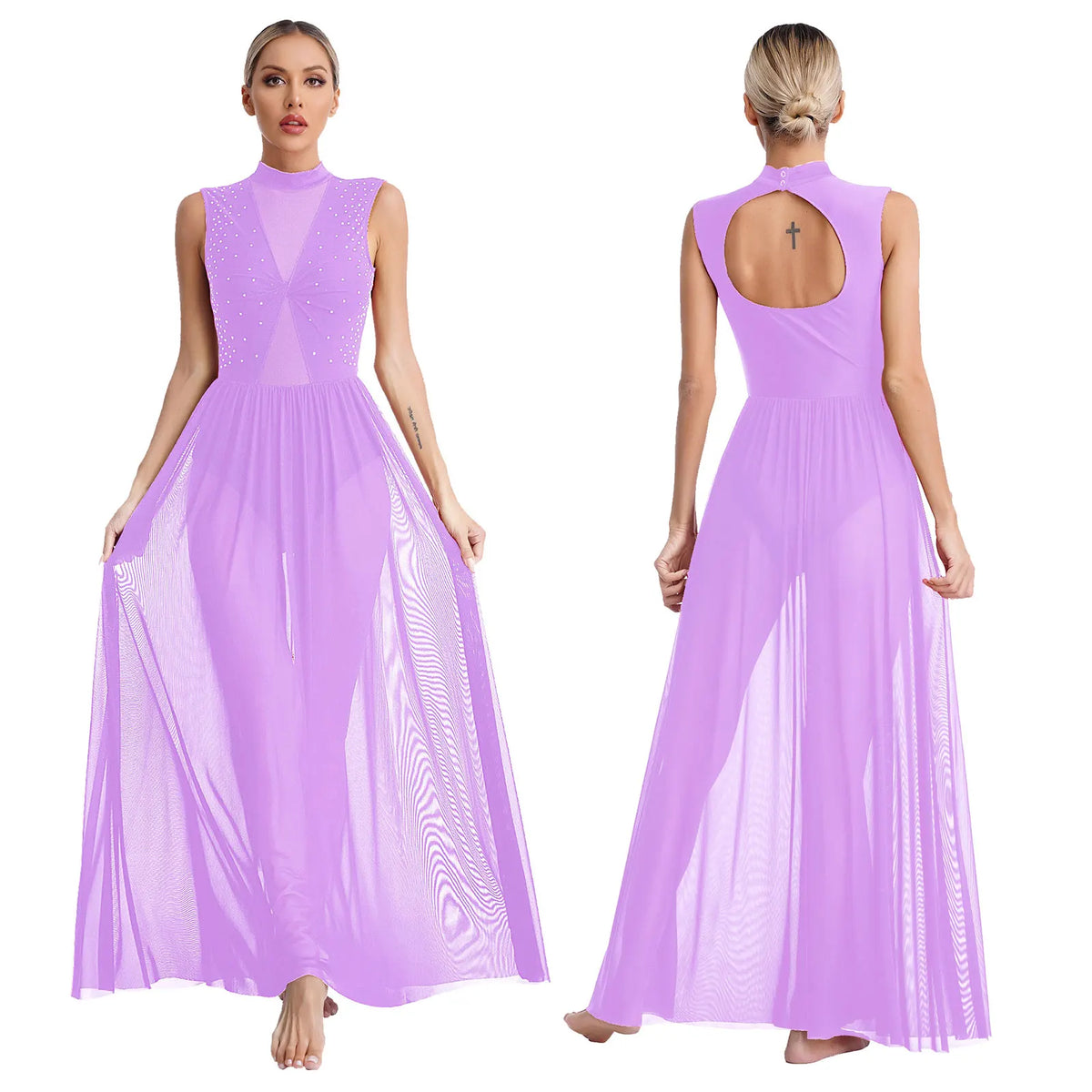 Lyrical Dance Dress | Rhinestone Cutout Back