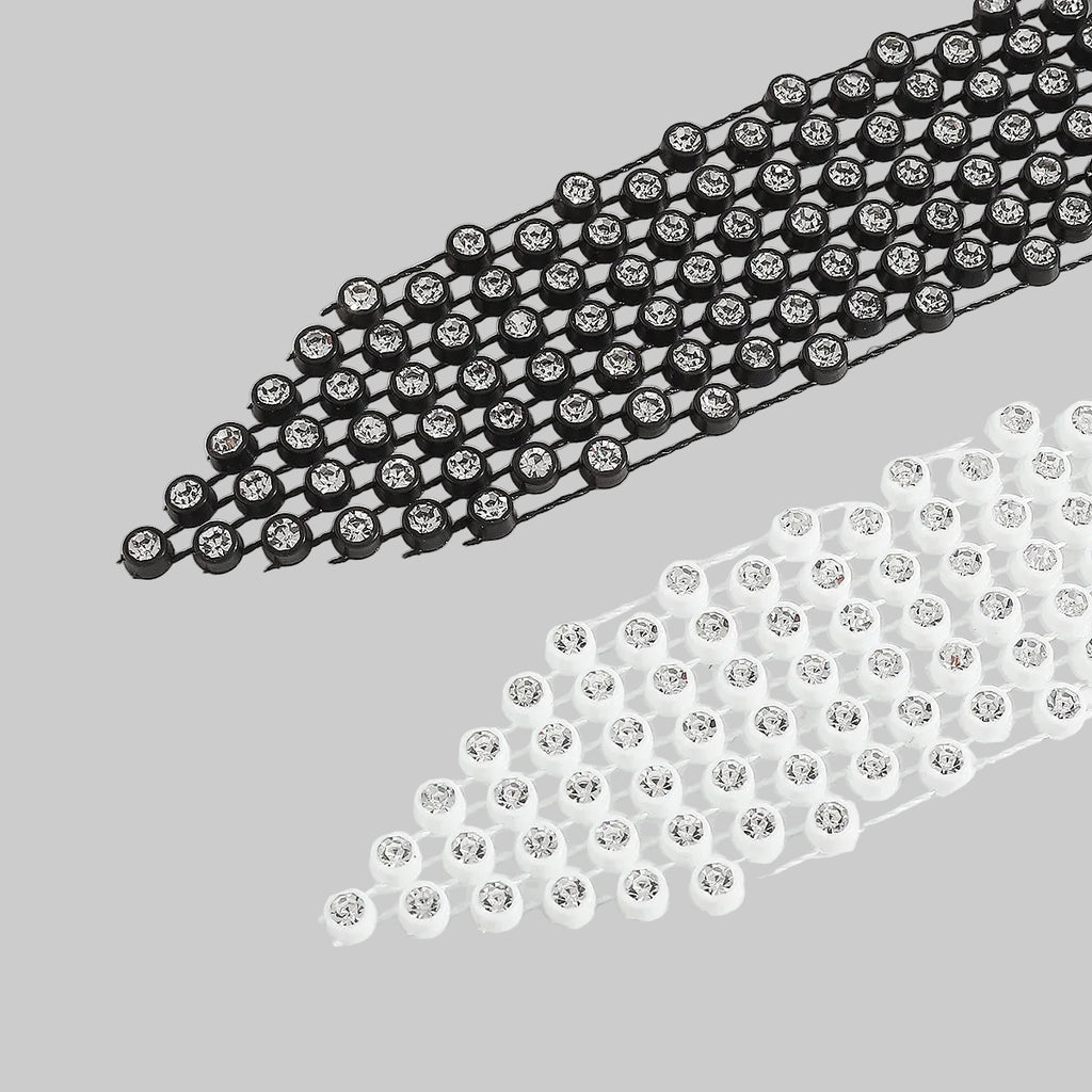 Rhinestone Fishnet Scarf - Sparkly Mesh Shawl Accessory