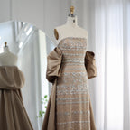 Sage Green & Champagne Beaded Mermaid Pageant Gown | Cape | Short Sleeve