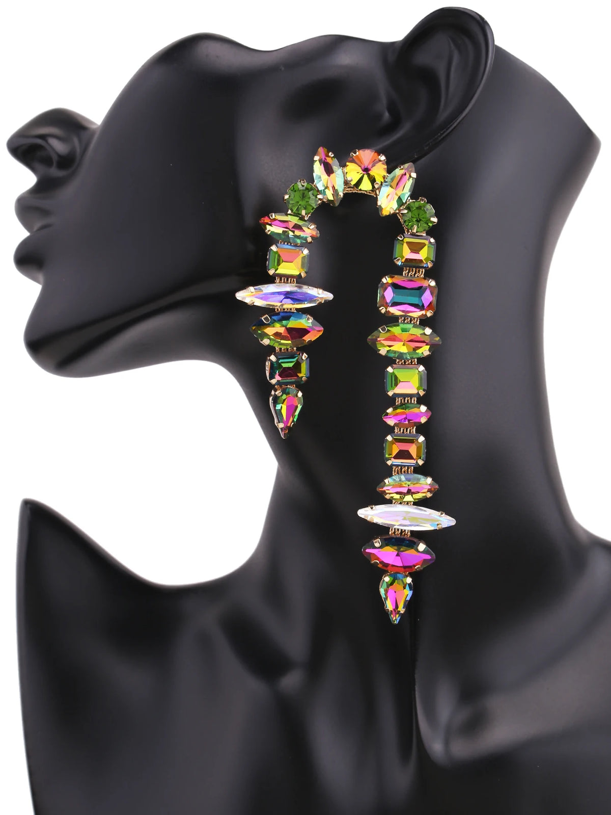 Rhinestone Drop Earrings | Tassel Sparkle