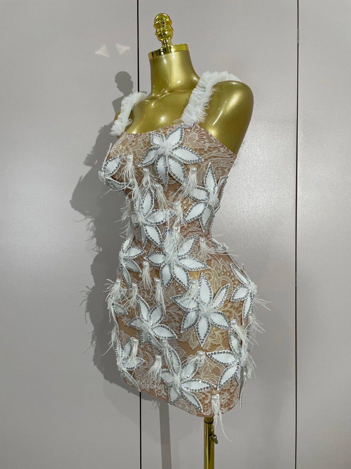 3D Floral Petal Mini Dress | Sweetheart | Pageant
