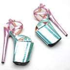 9-Inch Two-Tone Platform Sandals - Slip-On Heels