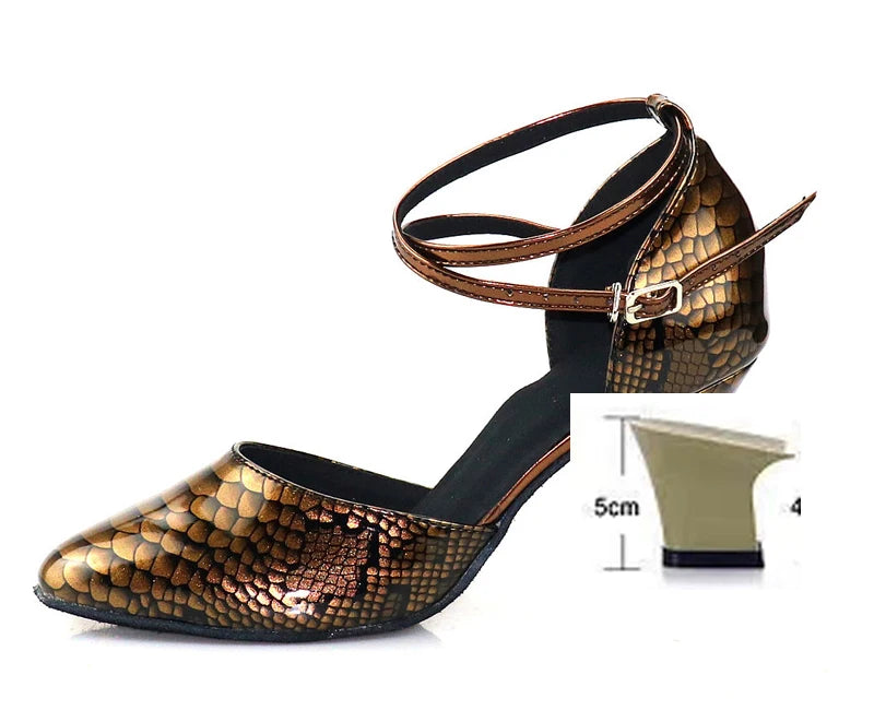 Latin Dance Heels | Rhinestone | Multi-Color