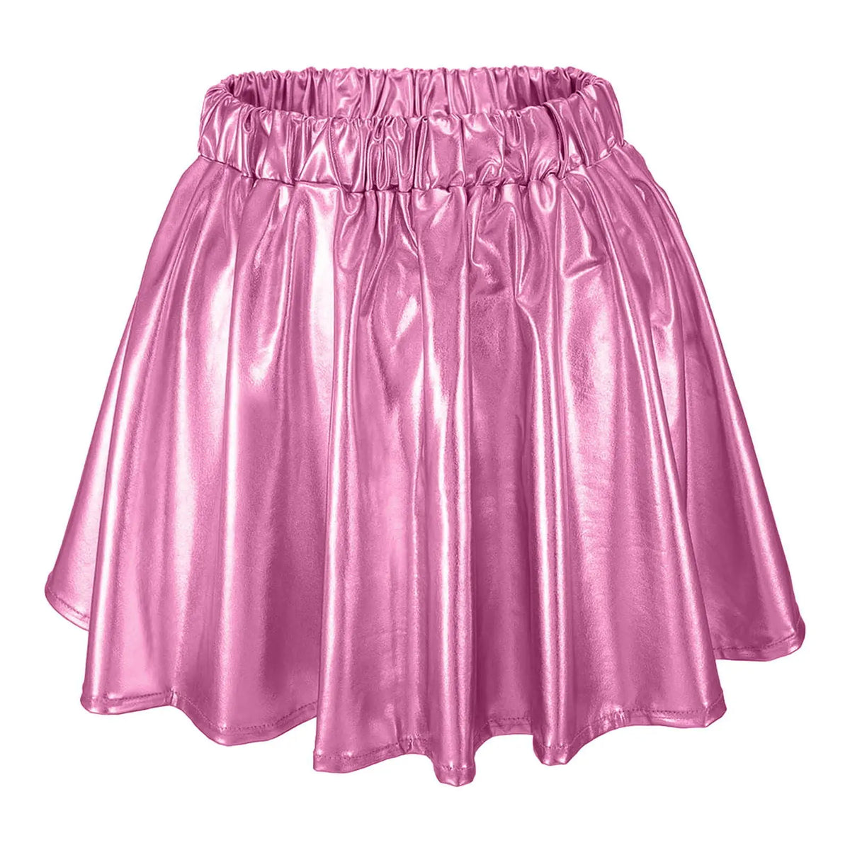 Metallic Swing Stage Skirt | Elastic Waist