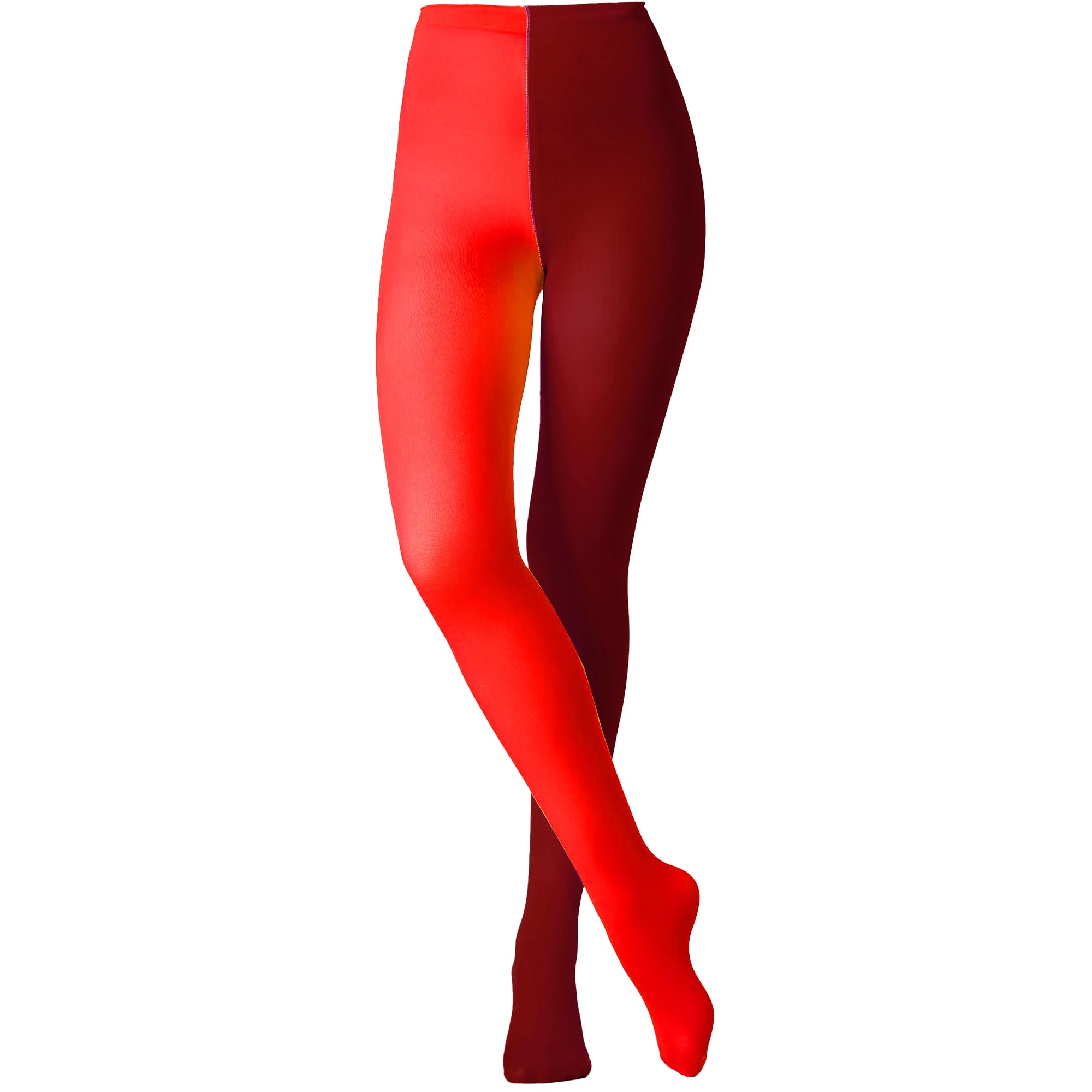 Two-Tone Colorblock Tights | Dopamine Colors | 27 Combos