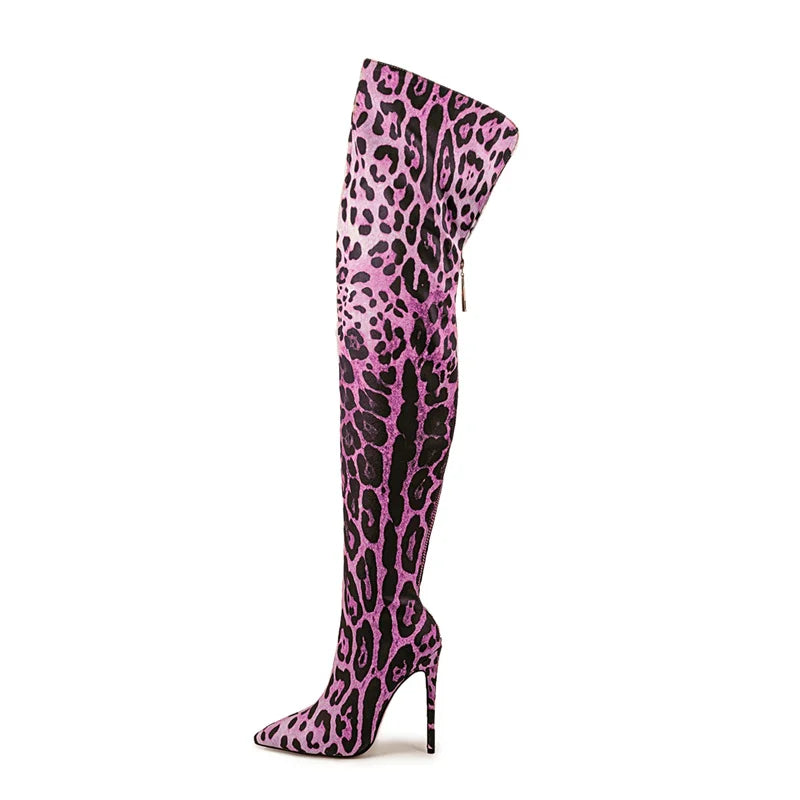 Pointed Over-the-Knee Boots | Stiletto Heel