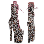 Leopard Print 9-Inch Platform Pole Dance Boots