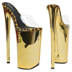 26CM Clear Platform Pole Dance Heels - Transparent High Heel Exotic Dancer Sandals