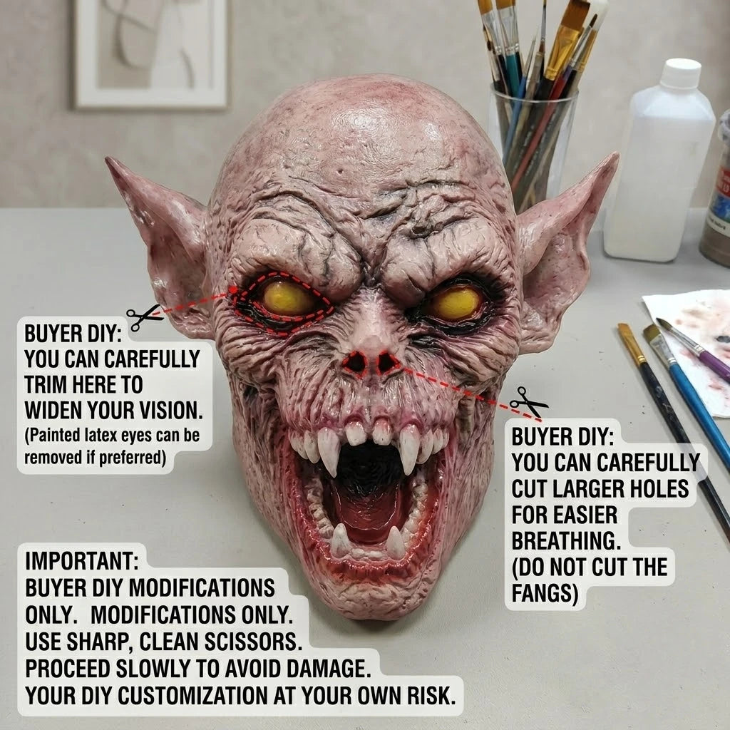 Fanged Ghoul Mask | Open Jaw