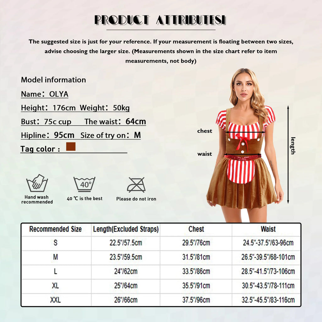 Gingerbread Costume Dress | Candy Stripes