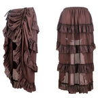 Victorian Gothic High-Low Ruffle Skirt | S–6XL | 3 Colors