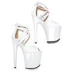 Patent Leather Platform Sandals - 20cm Pole Dance Heels