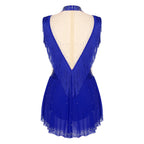 Dance Leotard | Rhinestone Fringe & Mesh