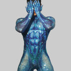 Men's Rhinestone Jumpsuit - Full-Body Sparkly Bodycon Suit for DJ & Stage Performers
